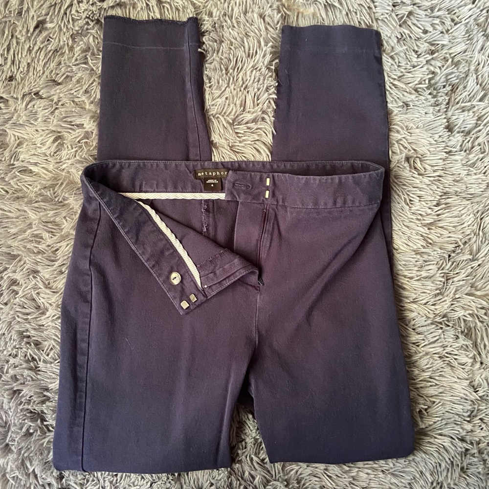 Skinny navy dress pants